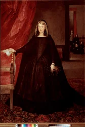 Retrato de Marguerite Therese (Marguerite-Therese) da Áustria (1651-1673) Pintura de Juan Bautista Martinez del Mazo (? -1667) Museu do Prado de Madrid do século XVII