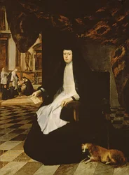 Retrato da Rainha Mariana da Espanha (n.1631) em Luto