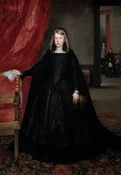 Espanhol:  La emperatriz Margarita de Austria A imperatriz Dona Margarita de Áustria em vestido de luto