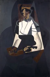 Mulher com bandolim, segundo Corot, 1916