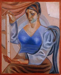Mulher com uma pintura; A mulher no quadro,