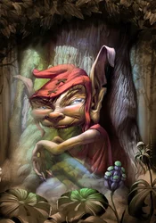 Duende travesso da floresta