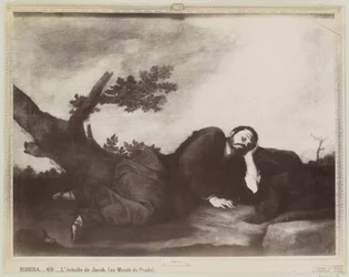 Reprodução fotográfica de uma pintura de Jusepe Ribera, retratando o sonho de Jacob RIBERA.- L