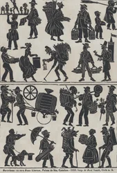 Folha 3 de figuras para bonecos de sombra chineses, 1859.