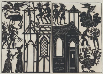 Folha 5 de figuras para bonecos de sombra chineses, 1859.