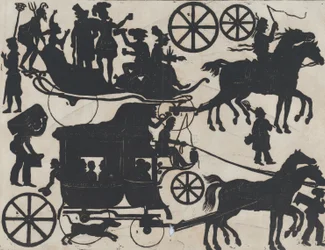 Folha 5 de figuras para bonecos de sombra chineses, ca. 1850-70.