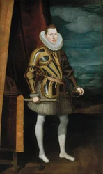Filipe III de Espanha - Retrato de Filipe III (1578-1621), Rei de Espanha e Portugal por Pantoja de la Cruz, Juan (1553-1608)
