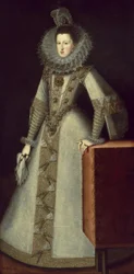 Retrato de Margarida de Áustria (1584-1611), rainha de Espanha.