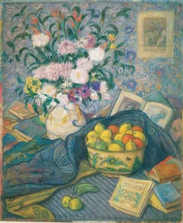 Jarra com Bananas, Limões e Livros