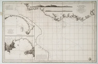 Carta da América do Sul e da Costa Atlântica