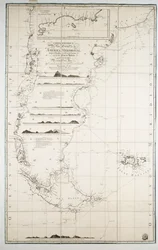 Mapa do Chile, da Patagónia, da Terra do Fogo e das Ilhas Falkland, c.1798 (gravura)