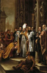Santo Ambrósio Absolve Imperador Teodósio, c.1673 (óleo sobre tela)