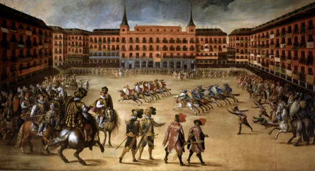 Festa na Plaza Mayor em Madrid