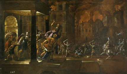 O fogo de Tróia, meados do século XVII.