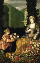 Oferecendo a Flora, 1627