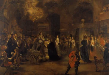 O casamento do rei Carlos X Gustav da Suécia 1622-1660 em 24 de outubro de 1654, 1654.