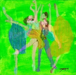 Movimento de ballet abstrato