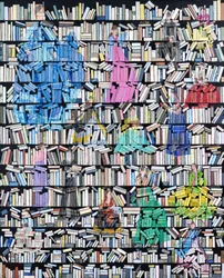 Vestidos em forma de livro coloridos