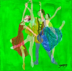 Bailarinos de ballet cheios de energia