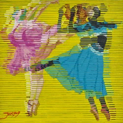 Bailarinos de ballet cheios de energia