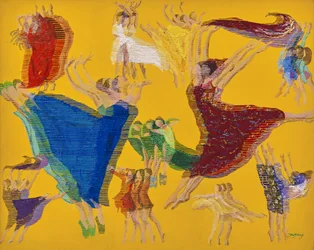 Celebração de dança cheia de energia