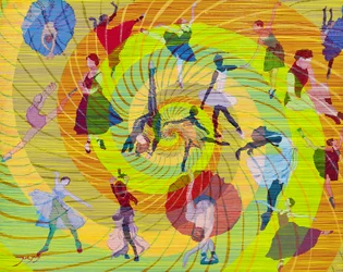 Movimento de dança vibrante