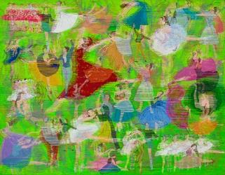 Movimento de dança vibrante