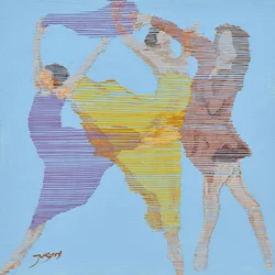 Movimento de dança vibrante