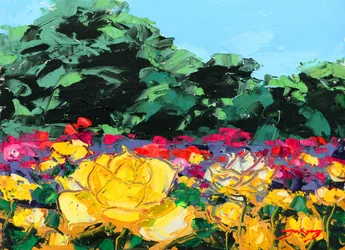 Jardim de Rosas Vibrante