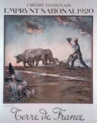 Cartaz do Crédit Lyonnais publicitário do empréstimo nacional