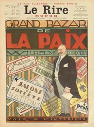 O Grande Bazar da Paz. capa de Le Rire, 2 de novembro de 1918