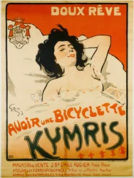 Sonho Doce. Tenha uma bicicleta Kymris, c. 1898.