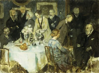 Figuras em um interior (óleo sobre tela)