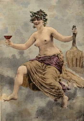 Bacbuc, preceptora do Oráculo da Garrafa. Pantagruel. Ilustração de Jules Garnier. Rabelais e a obra de Jules Garnier