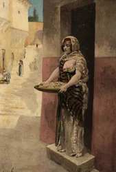 Dido (Didon) a vender musgos. Pantagruel, ilustração de Jules Garnier. Em "Rabelais e as obras de Jules Garnier".