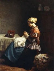 A pequena costureira, 1858