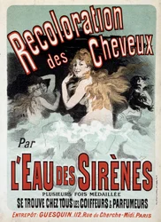 Mulheres nuas nas nuvens - cartaz publicitário para «L