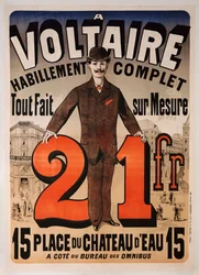 Cartaz publicitário para «A Voltaire», c. 1877