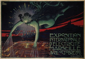 Cartaz realizado para a Exposição Internacional de Eletricidade de 1908