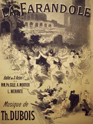 Cartaz para La Farandole, ballet de Gille, Mortier e Merante, música de Dubois, Theatre National de l