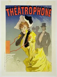 Reprodução de um cartaz publicitário "Theatrophone", 1890 (ver 41410)