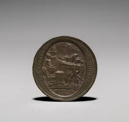 Medalha: Cinco Sóis emitidos por Monneron Brothers, Paris, 1792.