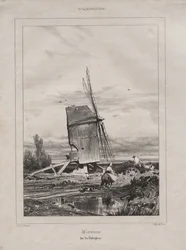 Moinho em Sologne, França, 1835.