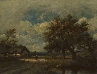 The Cottage by the Roadside, Stormy Sky, c. 1860.