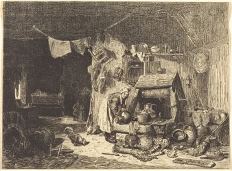 Interior de uma casa de fazenda