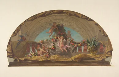 Design para a Decoração de uma Lunette na Escadaria, Hôtel de Pless, Berlim, segundo semestre 19 ce Creators: Jules-Edmond-Charles Lachaise, Eugène-Pierre Gourdet.