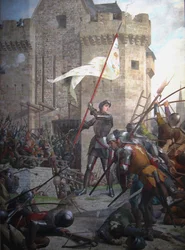 Joana d&39;Arc em armadura antes de Orléans, 1886-1890