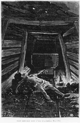 "Ela estava morrendo no ar de asfixia", ilustração de "Germinal" de Emile Zola (1840-1902) gravada por Desire Dumont (século XIX), edição de 1886