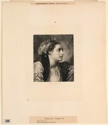 Cabeça de uma jovem, de "Etchings of Pictures in the Metropolitan Museum, New York"