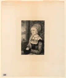 Retrato de uma jovem, de "Etchings of Pictures in the Metropolitan Museum, New York"